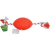 Gebr. De Boon Boon Activitybal Met Floss - Oranje/Wit - 70 Cm -honden benodigdheden gebr de boon boon activitybal met floss oranje wit