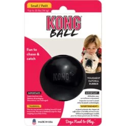 Kong Kong Bal Rubber Zwart -honden benodigdheden kong kong bal rubber zwart 2