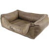 Napzzz Napzzz Divan Leatherlook Duo - Donkerbruin-Bruin -honden benodigdheden napzzz napzzz divan leatherlook duo donkerbruin br
