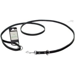 Tijssen Hondenriem Vario Vetleer Zwart -honden benodigdheden tijssen hondenriem vario vetleer zwart 1