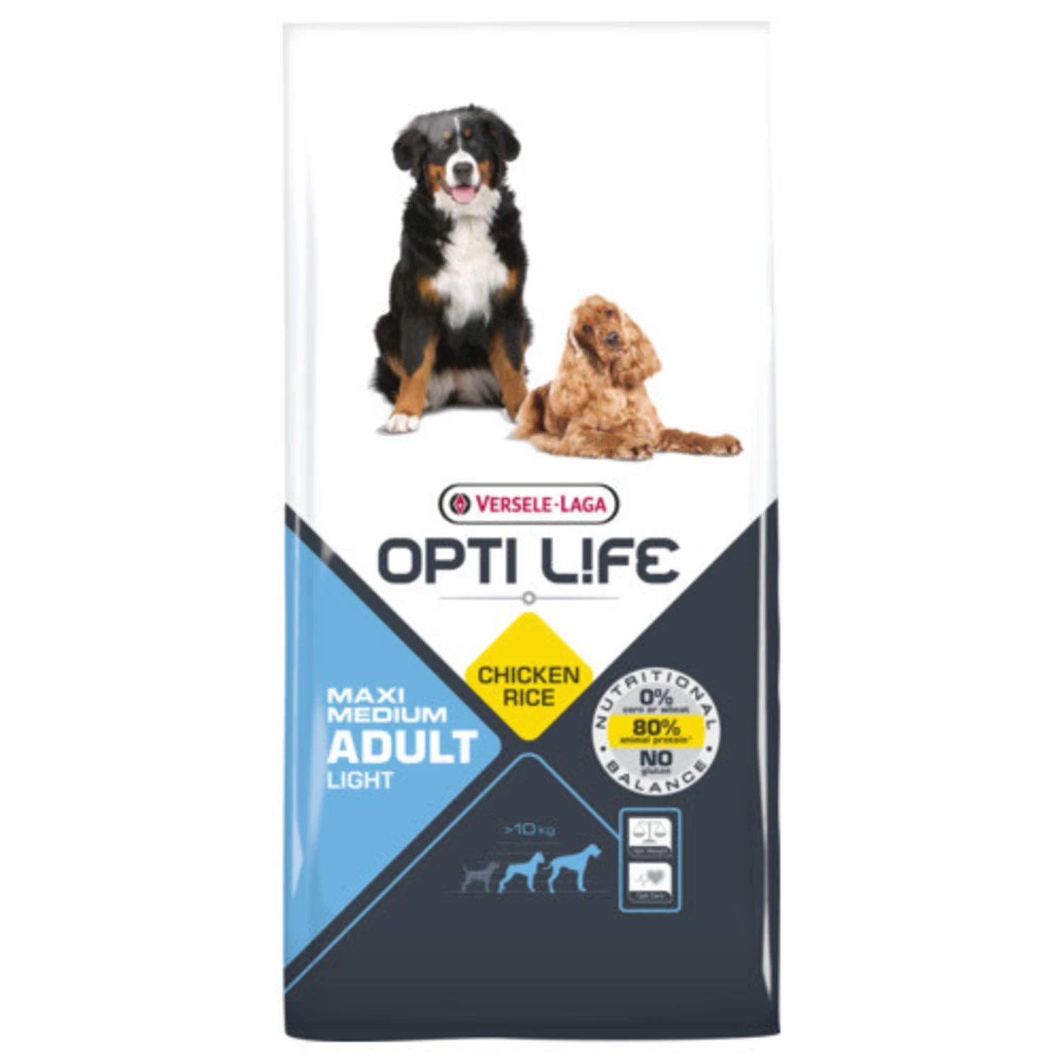 Versele-Laga Opti Life Hondenvoer - Adult Medium-Maxi Light - Chicken 12.5 Kilo 3 Versele-Laga Opti Life Hondenvoer - Adult Medium-Maxi Light - Chicken 12.5 Kilo